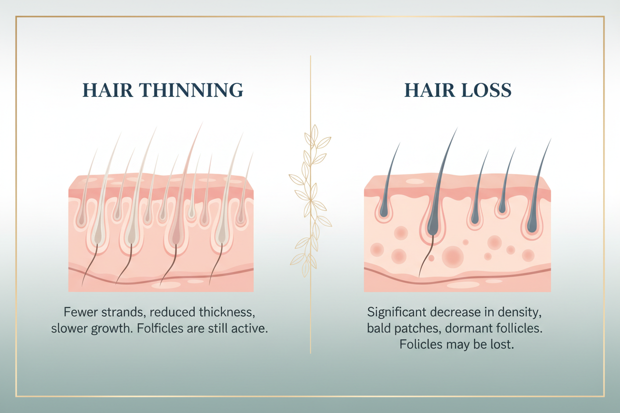 Understanding Hair Thinning vs. Hair Loss: Know the Difference