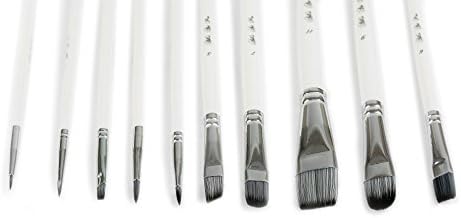ADIS&Guys Professional Paint Brush Set – 10 Pcs for Acrylic, Oil, Face & Body Painting – Ideal for Artists, Kids & Beginners