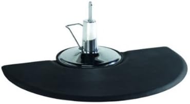 Buy-Rite Super Soft Salon Mat - 3' x 5' Semicircle Anti-Fatigue Mat, 5/8" Thick, Puncture-Proof, Low-Static, Anti-Stain Surface - Black Salon Floor Mat, SHP-SS3050C5/8