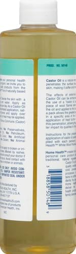 Home Health Original Castor Oil, Promotes Healthy Hair And Skin, Natural Skin Moisturizer - Pure, Cold Pressed, Non-GMO, Hexane-Free, Solvent-Free, Paraben-Free, Vegan - 16 fl oz
