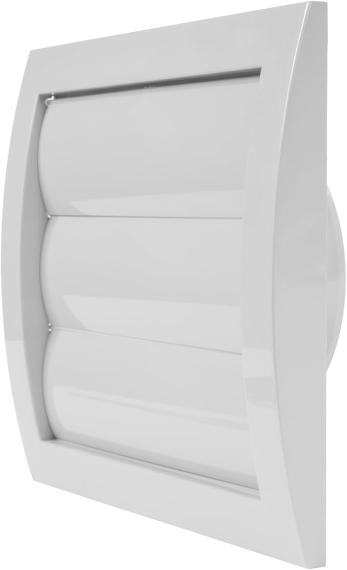 Repa Market 4 Inch White Dryer Vent Cover/Duct Cover for Walls or Ducting/ABS Plastic Grille with Flaps and Insect Screen/Exhaust and Dryer Vent Covers for Indoor & Outdoor Use