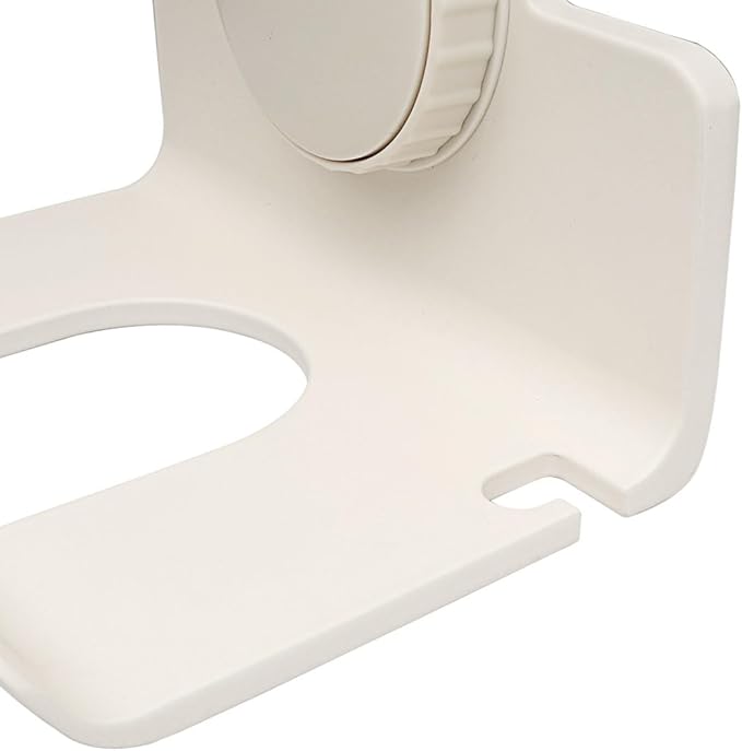 DBlosp Universal Hair Dryer Holder, Metal Suction Hair Tool Organizer Blow Dryer Holder Hair Dryer Holder Wall Mount with Plug&Cord Organizer (White)