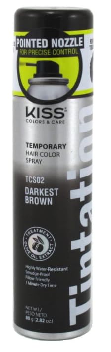 Tintation Temporary Hair Color Spray, Darkest Brown, 2.82 oz (Pack of 6)