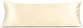 INFIIXSO Body Pillow Cover with Zipper, Luxury Mulberry Silk Body Pillow Case 20x54 Inches, Ultra Smooth and Soft Cooling Long Pillowcase, Gift for Women, Men(Ivory)