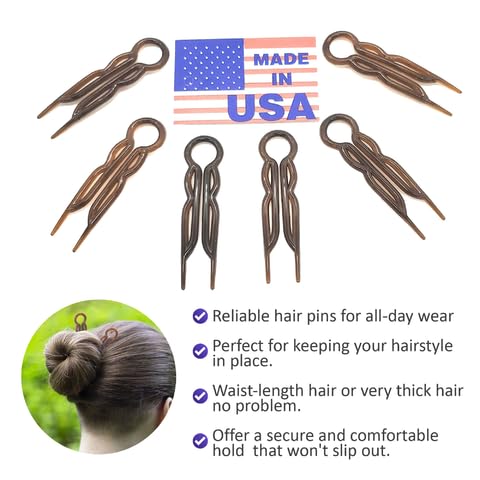 Good Hair Days Hair Pins - 2 1/2" Plastic, U-shaped Magic Grip Hairpins, Strong Durable Pins For Fine, Thick & Long Hair, Styling Accessories - Tortoise Shell, Set of 20