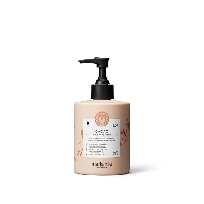 Maria Nila Color Refresh Cacao, 10.1 Fl Oz / 300 ml, Brown Color Bomb, Semi-Permanent Pigments, 100% Vegan & Sulfate/Paraben free