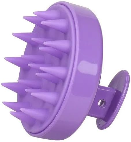 Silicone Scalp Massager for Hair Growth – Shampoo Brush for Shower, Dandruff & Dry Scalp Relief – Soft Silicone Hair Scrubber Purple