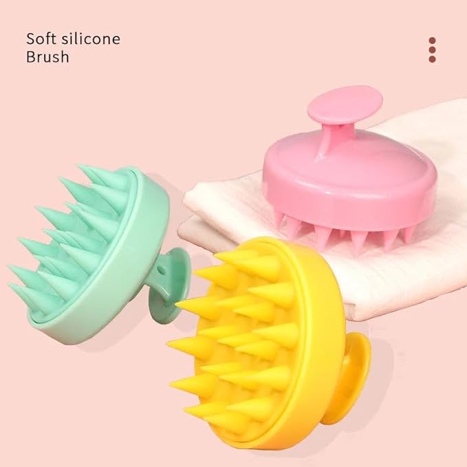 Silicone Scalp Massager for Hair Growth – Shampoo Brush for Shower, Dandruff & Dry Scalp Relief – Soft Silicone Hair Scrubber Green