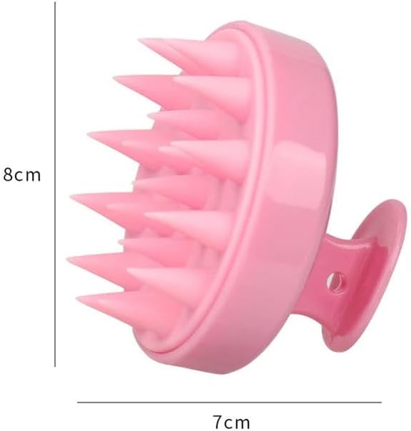 Silicone Scalp Massager for Hair Growth – Shampoo Brush for Shower, Dandruff & Dry Scalp Relief – Soft Silicone Hair Scrubber Pink