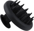 Silicone Scalp Massager Shampoo Brush Scrubber with Soft Bristles Exfoliator for Shower Dandruff Removal Wet Dry Hair Growth and Care Black