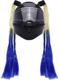 Vibrant Multi-Color Braided Helmet Decoration - Durable Silicone Suction Cups, Easy Install, DIY Styles