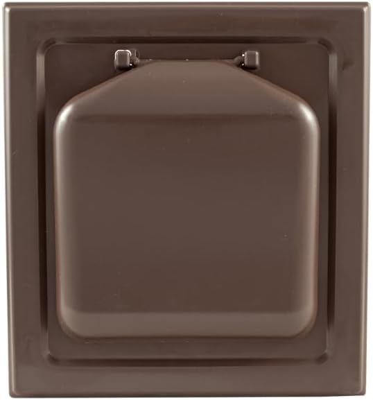 No-Pest Vent 6" Dual Door Exhaust Vent Cover – Outdoor Vent Cap for Bathroom Fans & Range Hoods – Pest Proof, Energy Efficient, Not for Dryer Use (Brown, 6 inch W/O Duct Tube)