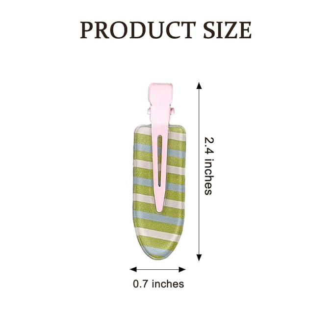 2 Pcs Cute fruit hair clip for Women Girls thick,thin hair.No Bend No Crease Hair Clips for styling sectioning hair barretters fine (Sea salt avocado)