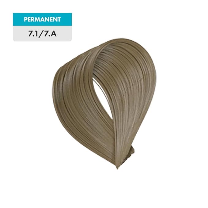 Hair Bar NYC Professional Permanent Hair Colors 7.1/7.A Medium Blonde Ash Intense & Bright Color Long-Lasting | Shiny Hair, Luxuriously Soft to Touch 3.4oz 100ml Made in Italy