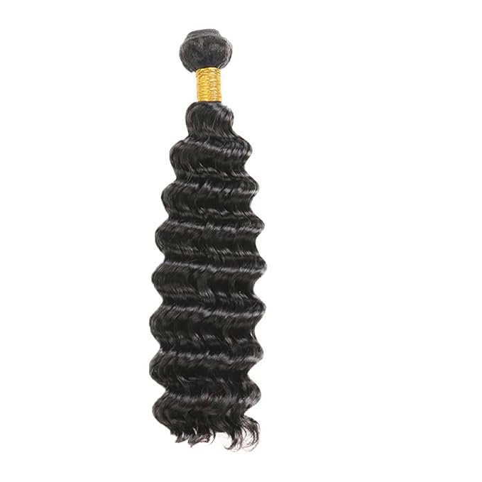 22 Inch Deep Wave Bundles Natural Color Human Hair Bundles Natural Black Deep Wave Human Hair Bundles Color 1B Deep Wave Bundles