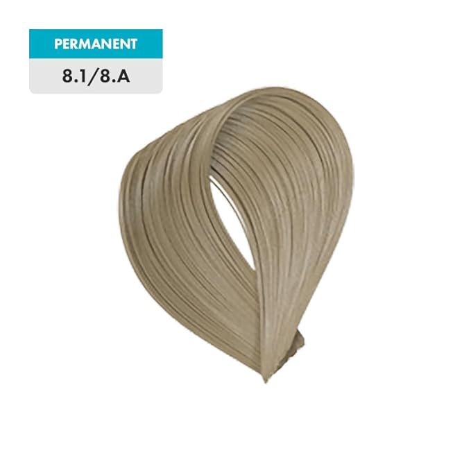 Hair Bar NYC Professional Permanent Hair Colors 8.1/8.A Light Blonde Ash Intense & Bright Color Long-Lasting, Fade-Resistant | Shiny Hair, Soft to ToucXh 3.4oz 100ml Made in Italy
