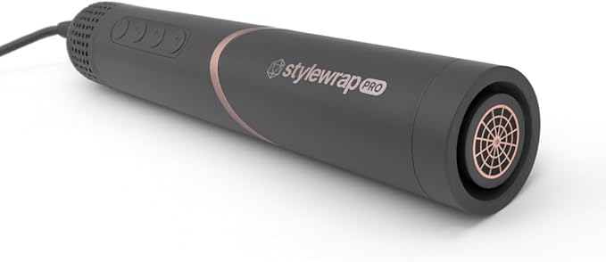 SRILabs StyleWrap Pro 7-in-1 Coanda Air Hair Multi Styler Dryer Brush in Gray with Negative Ions, Light Foldable Design, Quiet Brushless Motor, Aviation-Grade Aluminum, Memory Function