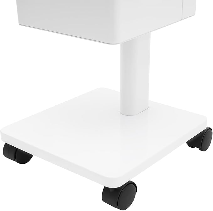 DYRABREST Professional Nano Hair Steamer Heavy-Duty Nano Steam Hair Treatment Machine Freestanding Multi-Function Hair Care Steamer for Color, Spa, Scalp Care, 4 Wheels & External Tank (White)
