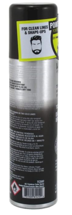 Tintation Temporary Hair Color Spray, 2.82 oz, Darkest Brown, (Pack of 12)