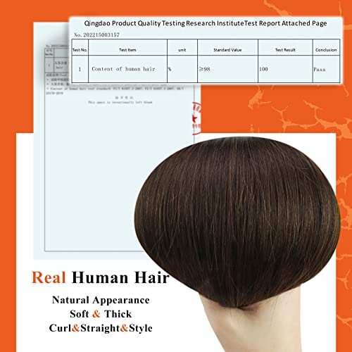 Full Shine Hair Extensions Real Human Hair Invisible Tape in Color Dark Brown 18Inch Straight Seamless Real Remy Skin Weft Tape in Extensions 20Pcs 50Grams Silky Hair Add Volume