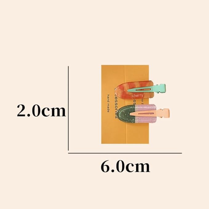 2 Pcs Cute fruit hair clip for Women Girls thick,thin hair.No Bend No Crease Hair Clips for styling sectioning hair barretters fine (Watermelon soda)