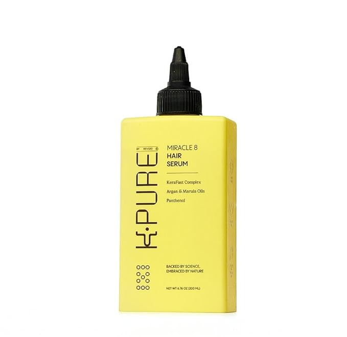 Miracle 8 Keratin Hair Serum by K-Pure, Instant Deep Conditioning Treatment, Sulfate & Paraben Free, Keratin & Argan Oil Growth Formula for Repairing Dry, Damaged Hair, Frizz Control, & Lasting Shine