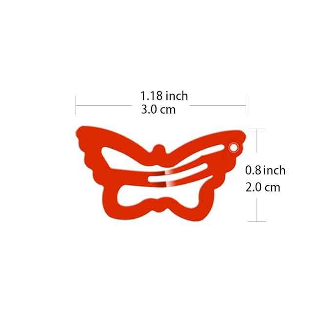ECADY 100-Piece Metal Snap Hair Clips for Girls, Toddlers, and Kids - Perfect for Fine Hair, Thick Hair, and More - Featuring Fun Butterfly Designs