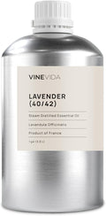 VINEVIDA Lavender 40/42 Essential Oil - Gallon Lavender 40/42 Oil Undiluted - Bulk Gallon Essential Oil for Soap Making Safe for Skin - DIY Candle Scents for Candlemaking Scents - 8 lbs