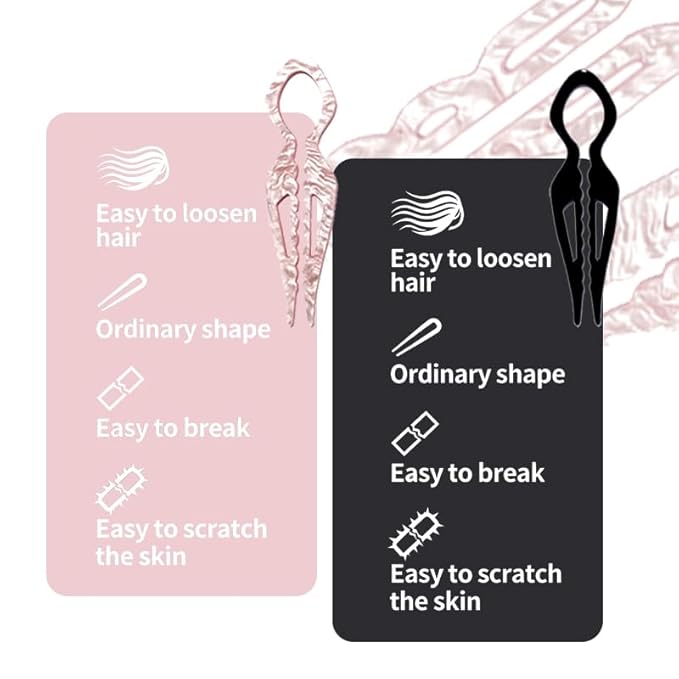 4PCS Professional Hair Styling Clips, Strong Hold Design, Black, Premium Quality, Long-Lasting Grip, Effortless Styling, Secure Sectioning
