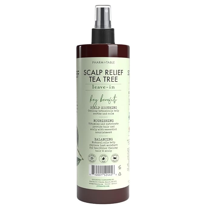 Leave In Conditioner Spray - Tea Tree Scalp Treatment - Anti-Dandruff and Dry & Itchy Scalp Treatment, Hydrating & Medicated Formula for Psoriasis and Scalp Care - Detangles & Nourishes Hair.