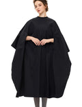 Professional Barber Cape With Armholes - Hands Free All Purpose 64"x56" Large Waterproof Salon Capes for Hair Stylist - Nylon Hair Cutting Cape For Hair Dye, Hair Color,Haircut - Black