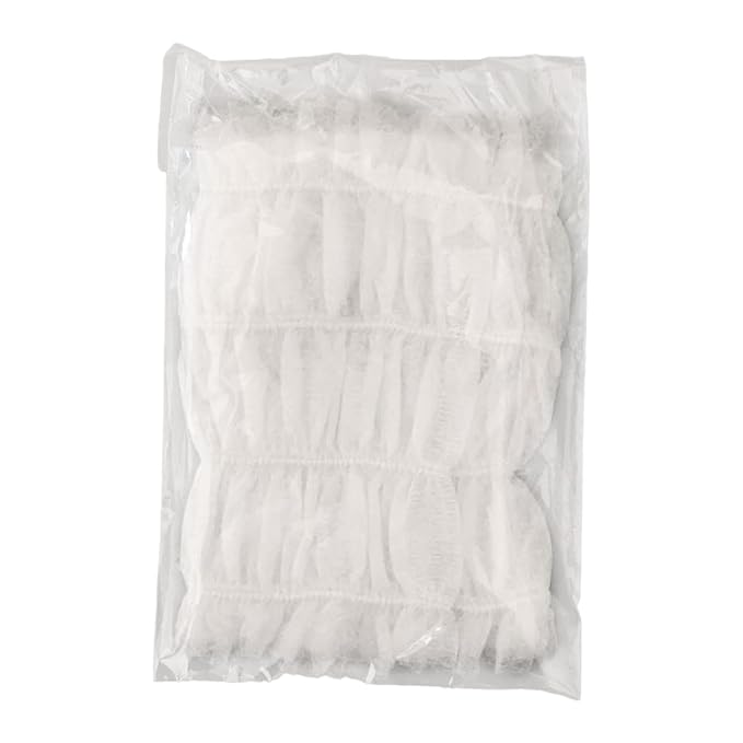 100Pcs SPA Facial Headbands SPA Makeup Headbands Skincare Hair Bands Makeup Head Wraps for Bath Home Showering Personal Use, White