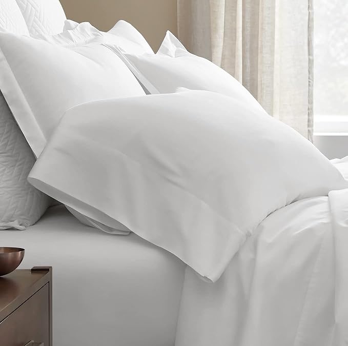 Boll & Branch Signature Hemmed Pillowcase Set - King, White - Luxury 100% Organic Cotton - Buttery Soft and Breathable - Softer with Every Wash - 2 Pillowcases Included