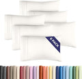 Queen Pillow Cases Set of 6 - Ultra Soft Hotel Quality Pillowcase Covers - Comfy & Wrinkle Free - Shrink, Stain and Fade Resistant - Machine Washable Pillow Protectors - 6 Piece Set - Antique White