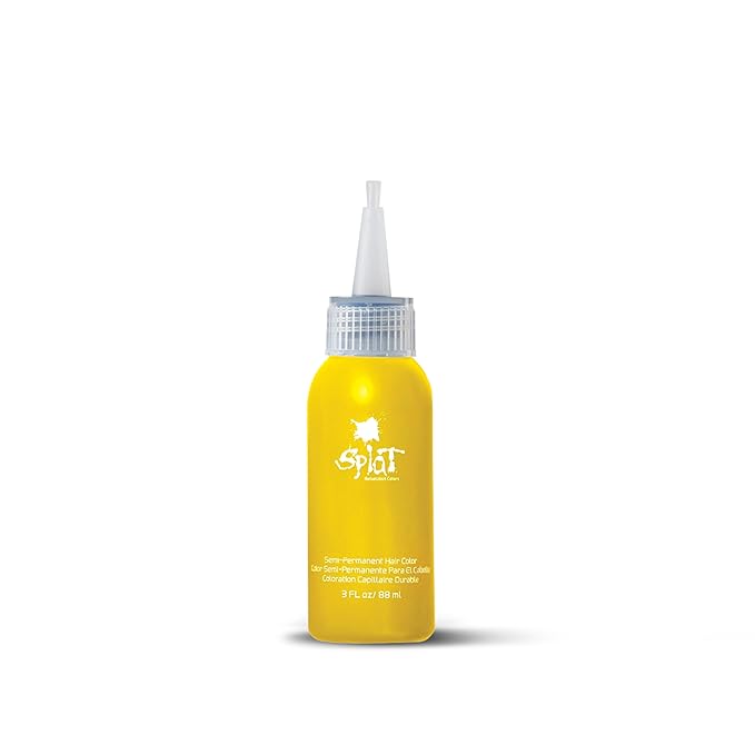SPLAT – Lemon Drop, Semi-Permanent Hair Color (Yellow) Complete Kit with Bleach & Gloves
