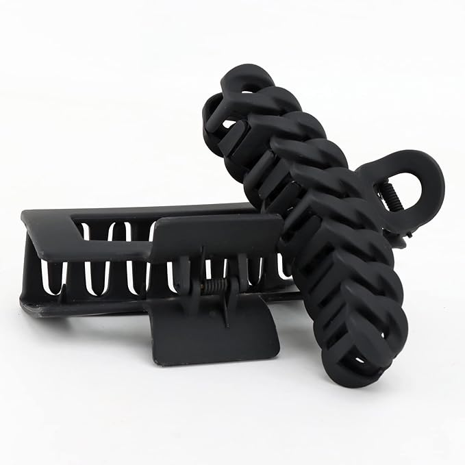 SEVEN LUCKY LIGHT Hair Clips for Women,7 Pcs Different Sizes and Styles Claw Clips,Black Hair Clips for Thick Hair,Thin Hair