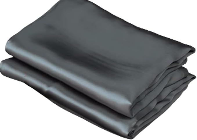 Pure Mulberry Silk Pillow Cases Standard Size, Oeko-TEX Certified 100% Silk Pillowcase for Hair and Skin, Premium 22 Momme silk zippered pillowcase, USA, Dark Gray, 1 Pc 20"x26" (Standard, Slate Grey)