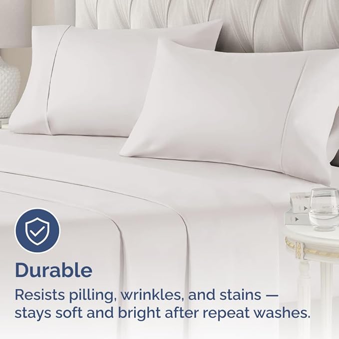 King Pillow Cases - 2 Pack - Super Soft Pillowcase Covers - Envelope Enclosure - Hotel Quality Pillow Protectors - Wrinkle Free, Shrink & Stain Resistant - Machine Washable - 20" x 40" (Light Grey)