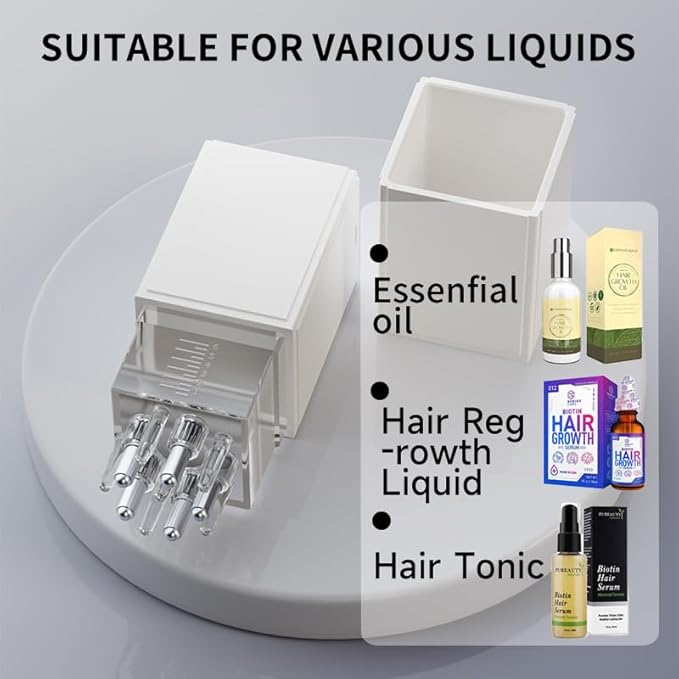 Scalp Applicator Comb, Hair Oil Serum Liquid Guiding Comb, Scalp Massager for Hair Growth (Gray)