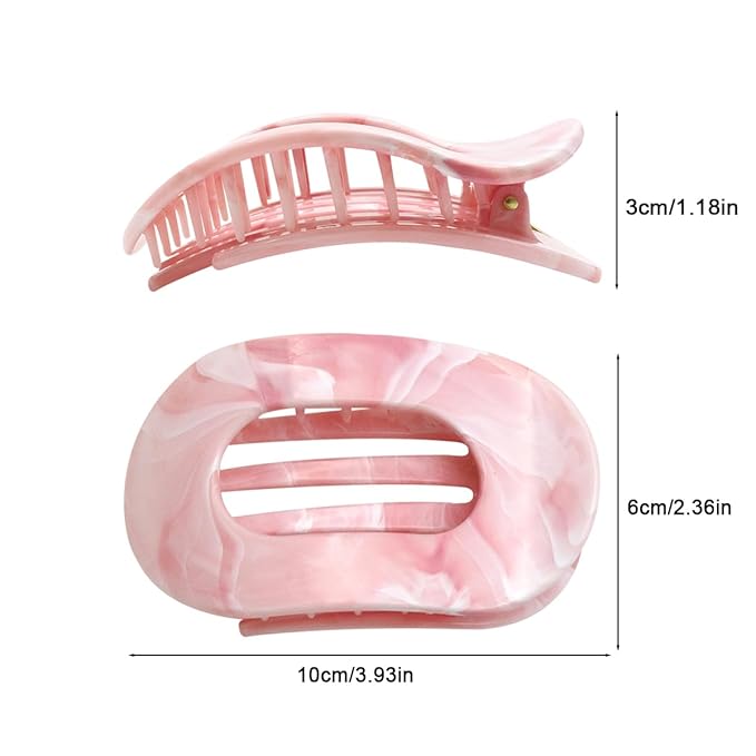 Flat Hair Claw Clips for Women,Matte Medium Hair Clips for Thick & Thin Hair- Comfortable Everyday Use for Office, Yoga, Party & Casual Styling (4PCS F)