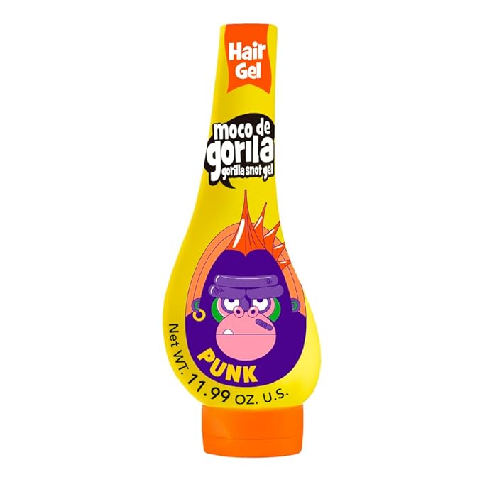 Moco de Gorila Punk, Hair Styling Gel, Reactivate with water, Long-lasting Hold, 3-Pack of 11.99 Oz Each, 3 Squeezable Bottles.