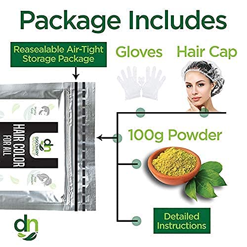 Brown Henna Hair Color For All Kit | 100% All Natural Indigo Powder Hair Dye & Beard Dye (Chocolate Dark Brown) Organic, Herbal & Vegan Chemical & Cruelty Free Permanent Gray Coverage & Tinting