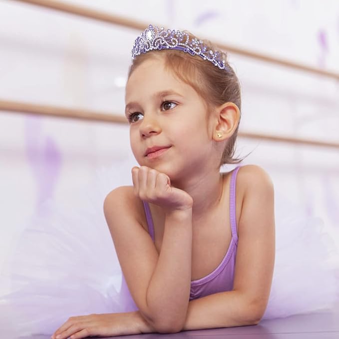 Didder Purple Tiara Crown Headband Princess Crowns for Women Girls with Combs Princess Tiaras for Little Girls Bridal Wedding Prom Birthday Party Halloween Princess Costume Crown