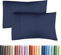 King Pillow Cases - 2 Pack - Super Soft Pillowcase Covers - Envelope Enclosure - Hotel Quality Pillow Protectors - Wrinkle Free, Shrink and Stain Resistant - Machine Washable - 20" x 40" (Navy Blue)