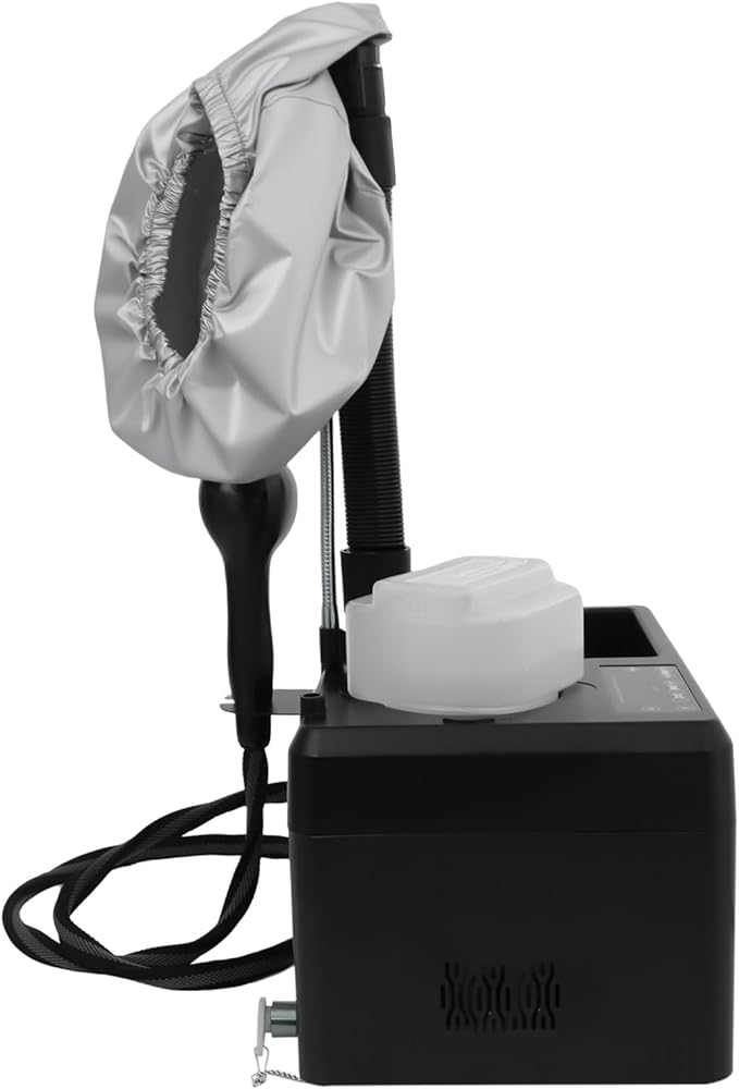 Nano Hair Steamer 1750W, Standing Hair Color Processor, Professional Nano Mist Hair Steamer, Beauty Salon Hair Machine for Deep Hair Care Repair (1750W Black)
