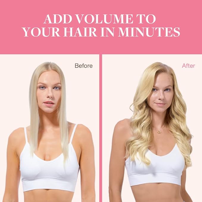 GOO GOO Clip in Hair Extensions Real Human Hair, Remy Human Hair Extensions Clip ins for Women, Natural Human Hair, 20inch 110g 7Pcs, 613R Bleach Blonde