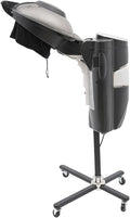 700W Professional Hair Steamer with Ozone & Nano Mist, 2L Tank, Adjustable Height 55-66", 12 Color Lights, for Salon & Home Use - Hair Treatment, Coloring, Conditioning, Drying, Styling (Black)