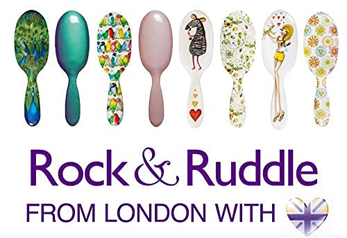 Rock & Ruddle Wide Tooth Comb | Perfect for Detangling Wet Hair and Applying Hair Color - Rose Marble