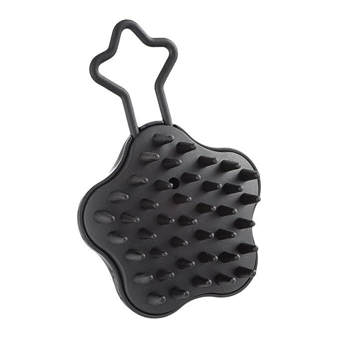 Silicone Scalp Massage Hair Washing Brush Wet and Dry Shampoo Brush Body Scrubber Bath Head Massage Brush