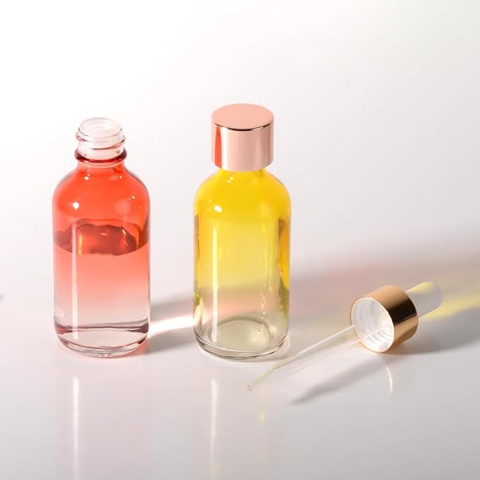 24 Pack, 2oz Glass Dropper Bottle Oil Bottles for Hair, Tincture Bottles with Dropper, Glass Bottle with Dropper